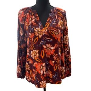 Old Navy Relaxed Red and Orange Blouse